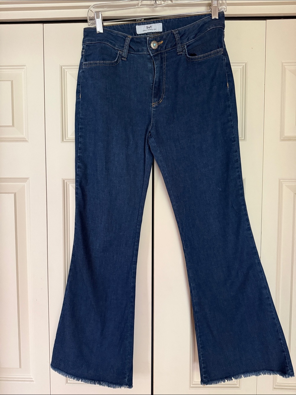 Shaft Indigo Flare Denim Silk Stretch Jeans